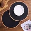 Heat Insulation Woven Placemat Anti-scald Round Dining Mat Solid Color Table Mat  Kitchen Supplies