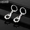 925 Sterling Silver AAA Zircon Water Droplets/raindrops Piercing Earrings Fashion Wedding Jewelry