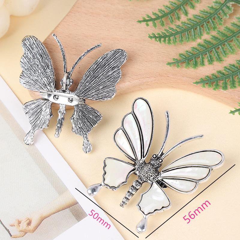 Animal Embossed Shell Butterfly Brooch Pendant With Multi Function Decor For Unisex Wear