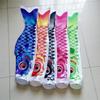 White Blank Japanese Koi Fish Flag Satin DIY Fish Flag Creative Japanese Carp Flag  Outdoor