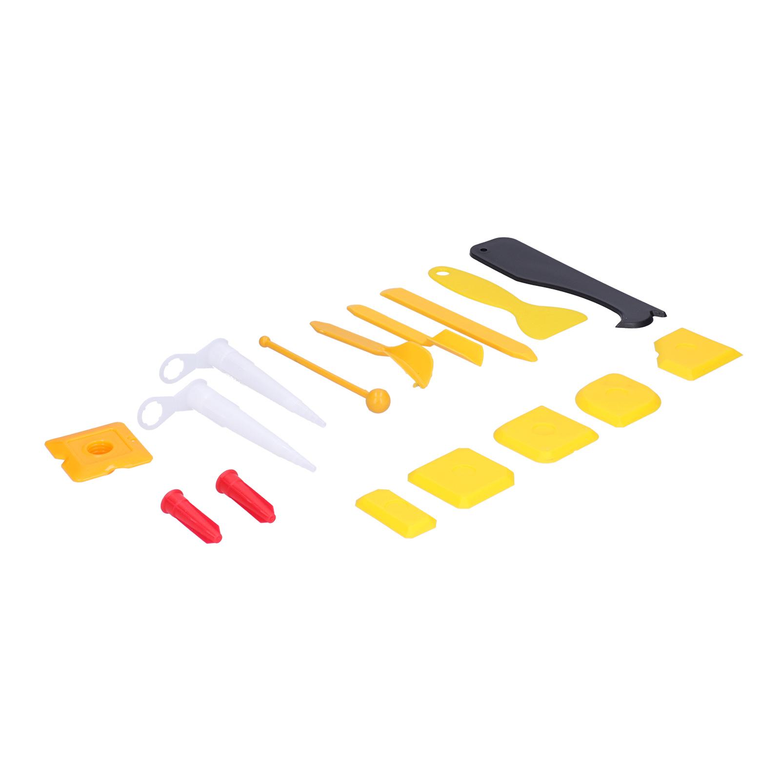 

16Pcs Caulking Tool Glue Silicone Removing Cleaning Grout Remover Scraper Nozzle