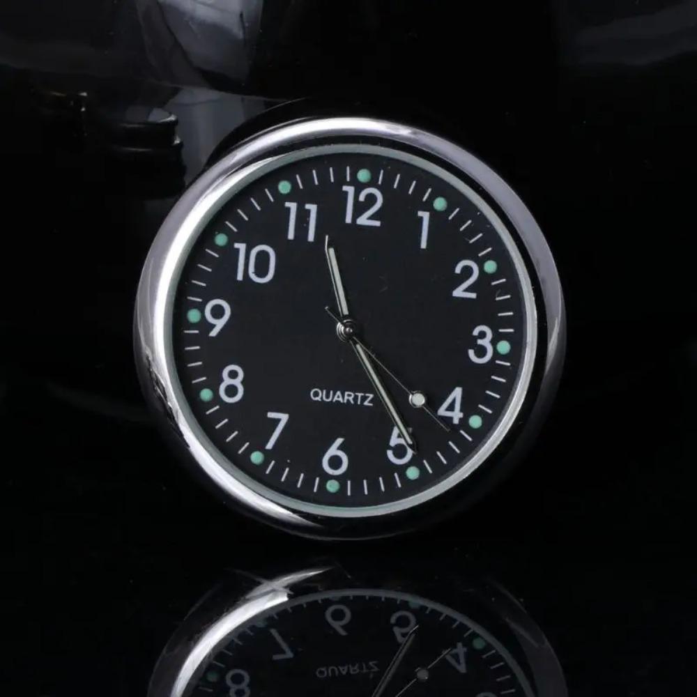 Luminous Car Clock with Night Vision Dial - Automotive Dashboard Mini Clock, Glow In Dark Numbers, Interior Car Accessories