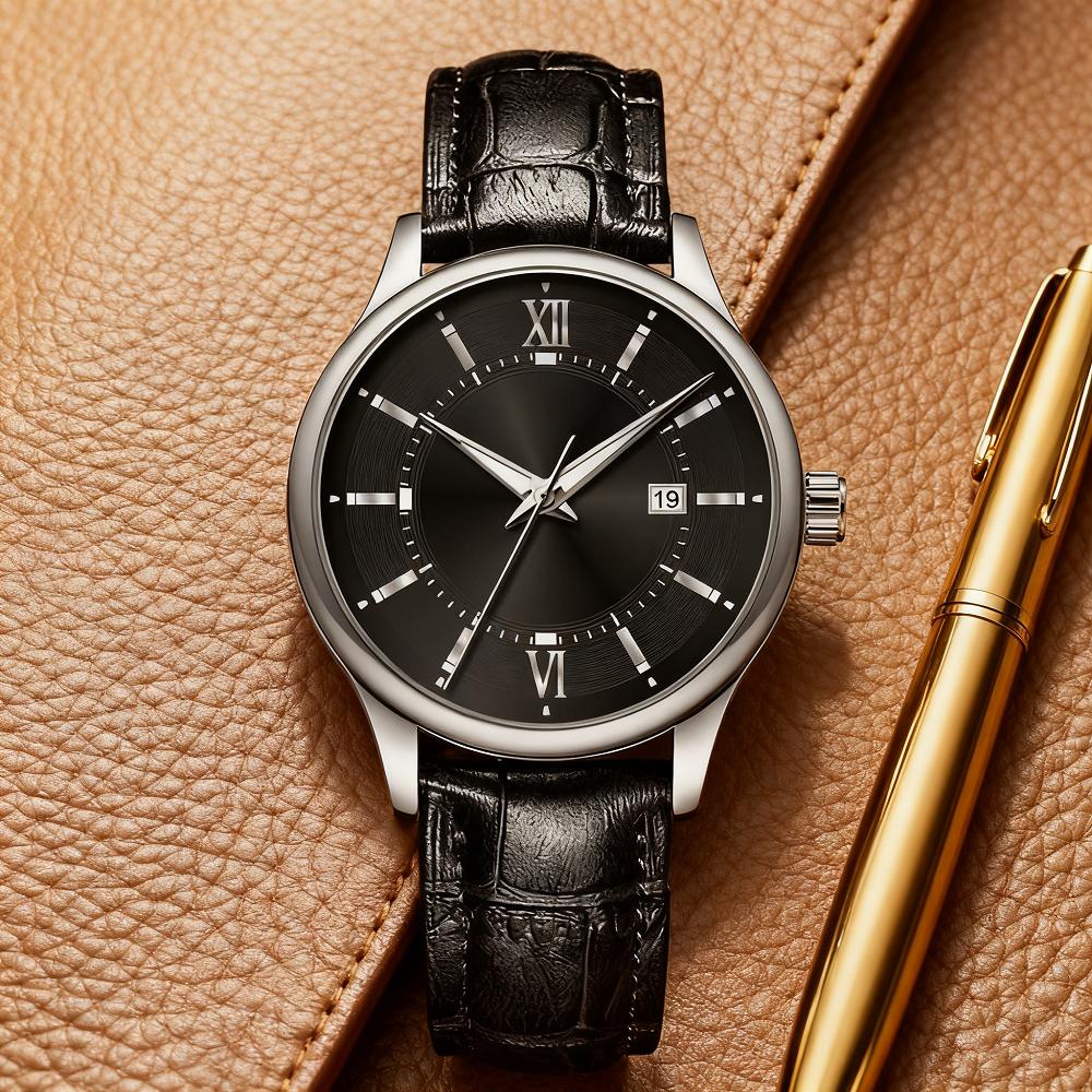 New Product - Premium Brand Men's Watch - Fashion Business Waterproof Men's Watch - Men's Quartz Watch - Leather Men's Watch