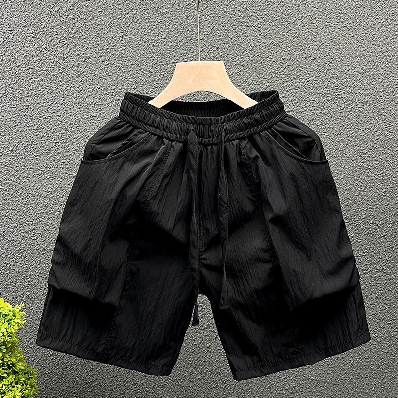 Men's Lightweight Casual Shorts Elastic Waist Drawstring Pocket Detail Streetwear Bottoms