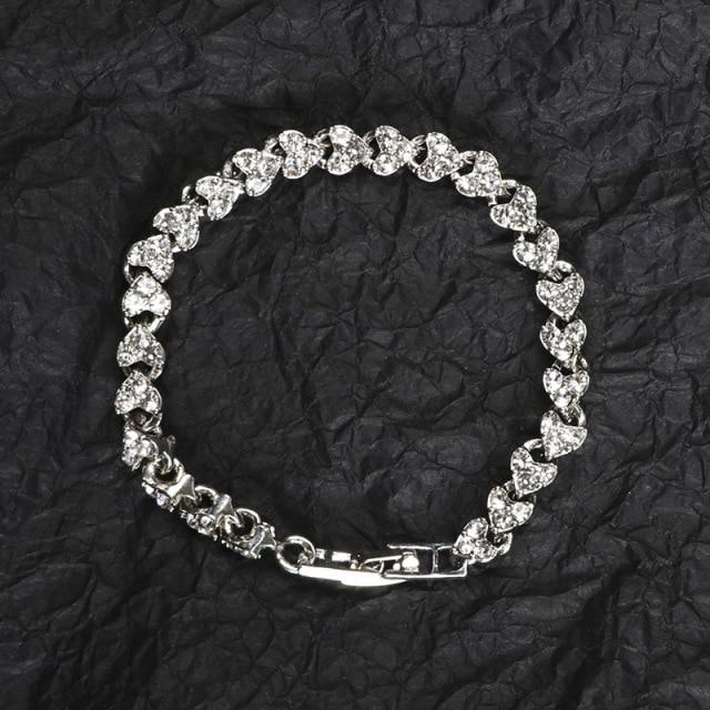 

Браслет для женщин, модный, простой, ювелирный, полный бриллиантовый браслет Haoshi, женский браслет с римскими кристаллами, модный серебряный