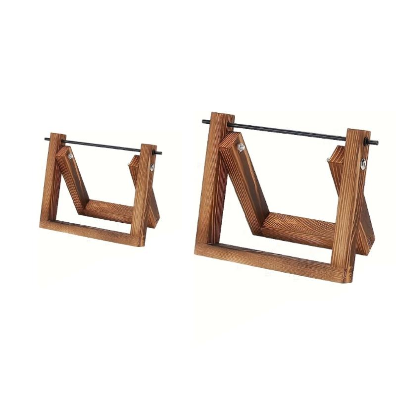 Holz-Garnspender 360 Grad drehbarer Holz-Garnhalter Ständer Schreibtisch Garnrollen-Organisator Für Strickprojekt