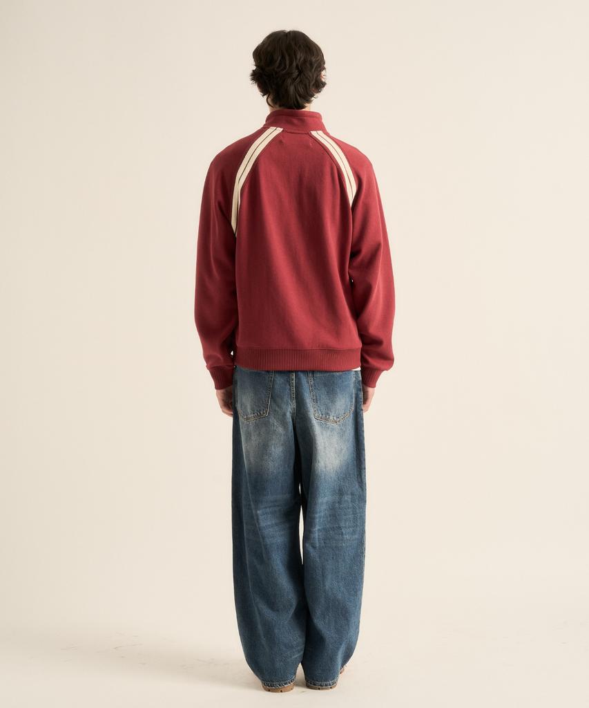 Seteo Lawton Half Zip Sweatshirt Burgundy