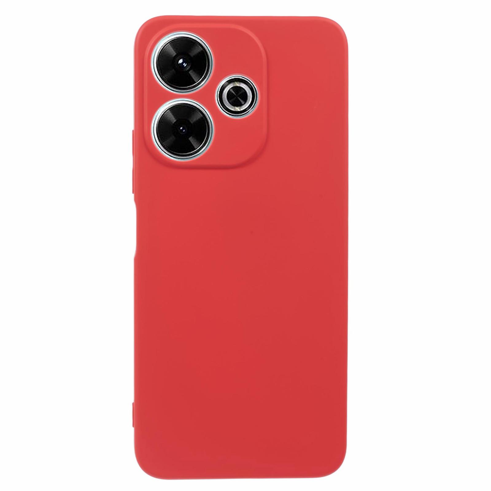 

For Xiaomi Redmi 13 5G/4G/Note 13R 5G Case Soft Fiber Lining TPU Phone Cover Slim Fit Red