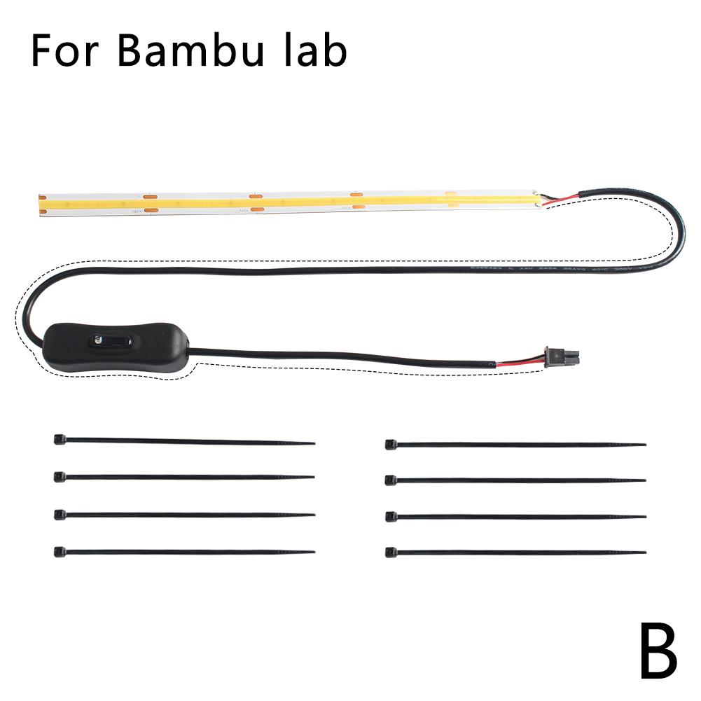 3D Printer Strip For Bambu Lab A1/A1 Mini 24V CoB LED Light Strip Bright Light Control Easy Install MX3 Ter K0L6