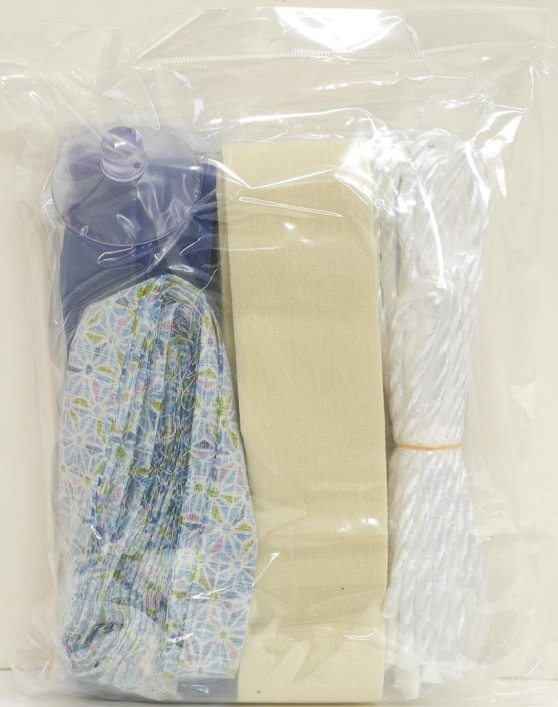 Takagi Fiber Panami Craft Kit Soft Cloth Zori Slippers, Cream X Blue, YW-52