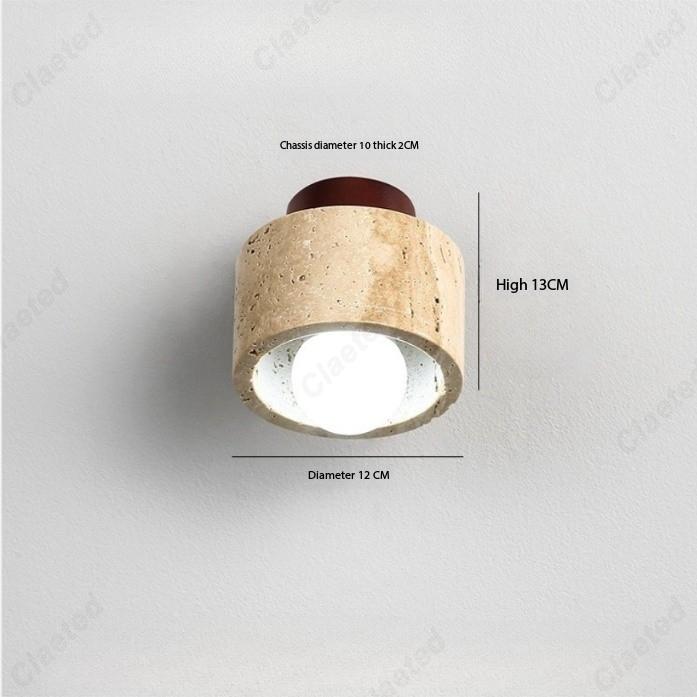 

Retro Yellow Cave Stone Bedroom Bedside Reading Wall Lamp Walnut Color Adjustable Angle Living Room Corridor Lighting Lamps Warm light