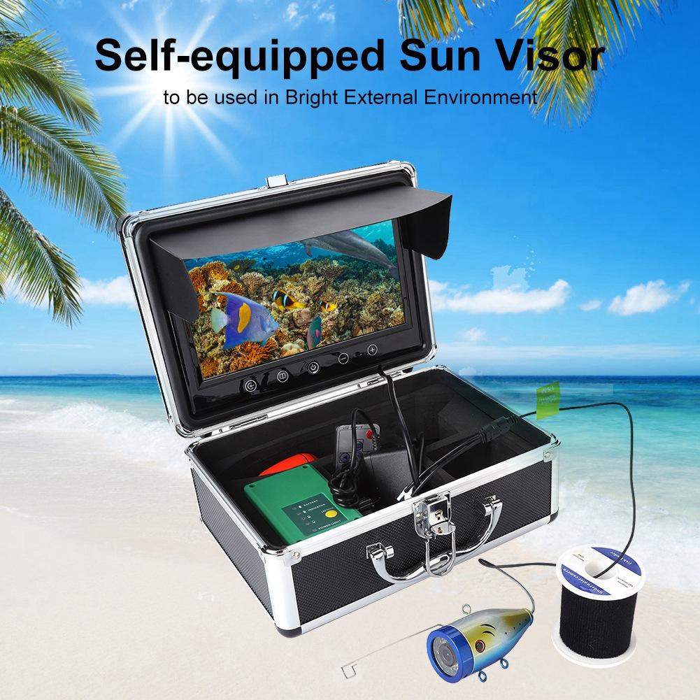 Monitor LCD 9in 1000 TVL Sonar Ecosondă Cameră de Pescuit Subacvatică 15M