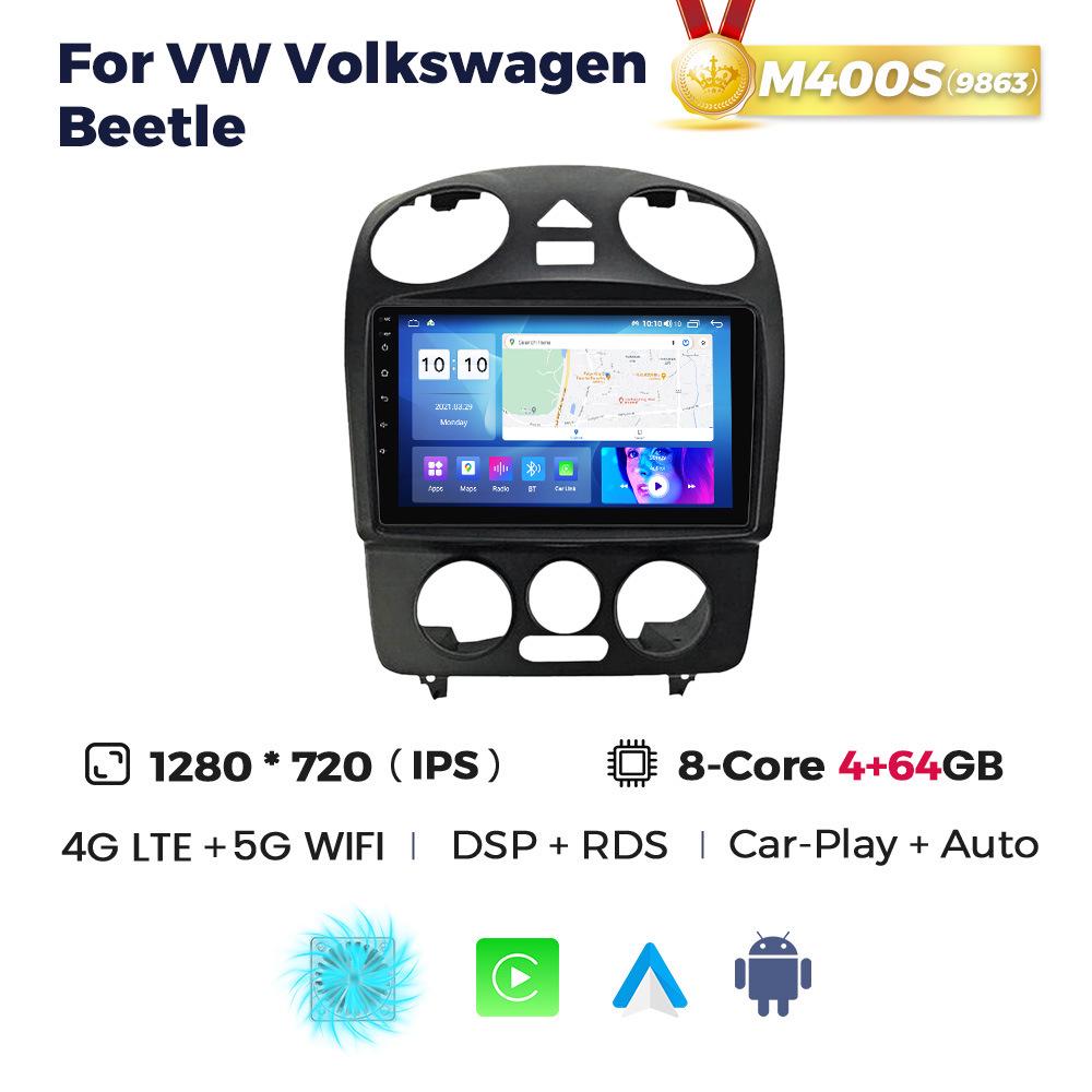 VW Beetle Android Navigation System with Wireless CarPlay Compatibility