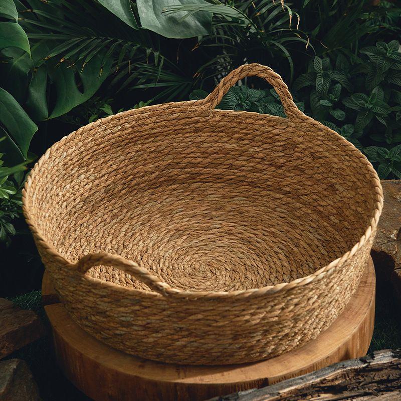 

Rattan Cat Nest Summer Cool Nest All Year Round Neutral Cat Bed Straw Woven Summer Mat Nest Internet Celebrity Cat Mat Pet Supplies S -4.00kg pet (diameter 35cm) Cattail weave nest