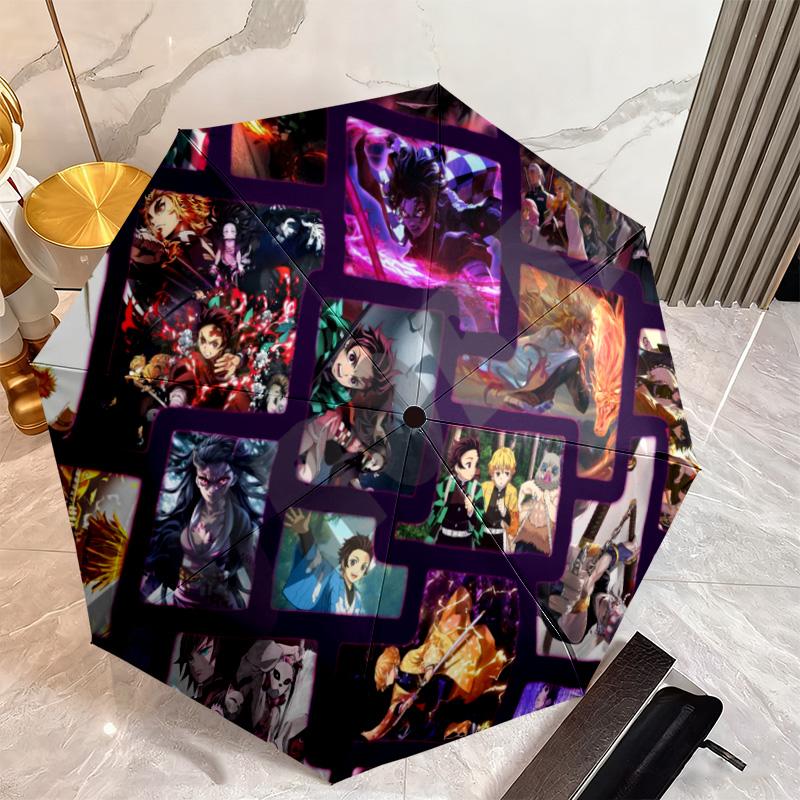 Japanese-style cartoon Demon Slayer Kamado Tanjiro & Kamado Nezuko umbrella including home travel and outdoor activities Multi functional umbrella 24