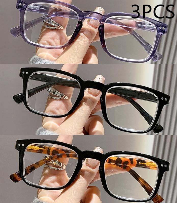 2/3PCS New Anti-blue Light Reading Glasses For Men And Women Square Frame Rice Nail High-end Classic Reading Glasses