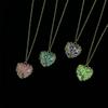 Night glow heart pendant love heart openwork luminous necklace sweater chain
