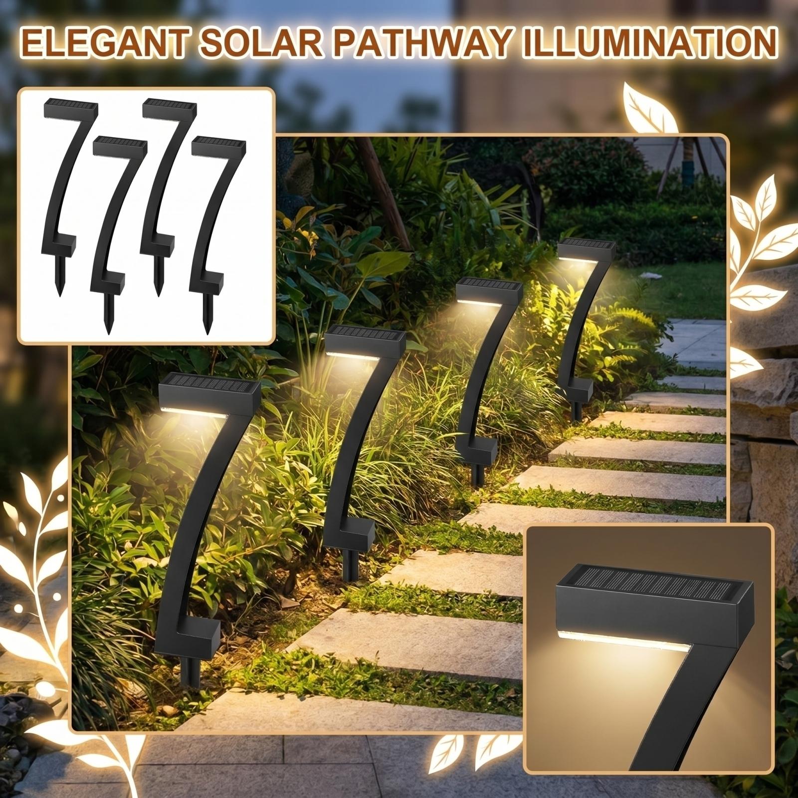 

Install Lights In The Courtyard. Solar-powered Courtyard 7-shaped Garden LED Night Lights Set Of 4 Pcs. one size білий