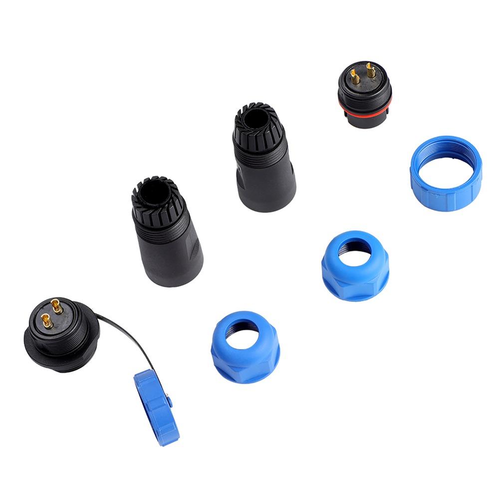 SP21 Wasserdichter Luftfahrtstecker 2/3/4/5/7/12-polig Docking-Typ Luftfahrtstecker Flammhemmender Kunststoff Kabel-Inline-Stecker
