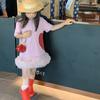 Single Shoulder Bag, Fashionable Checkered Bow-shaped Child Cross-body Bag, Striped Children's Snap Closure Bag