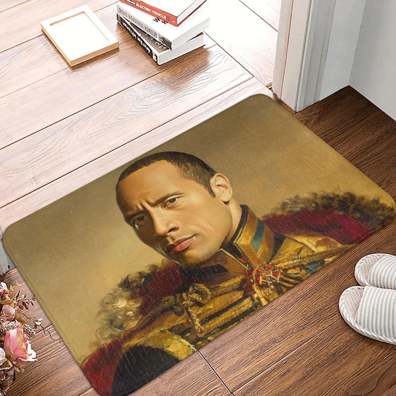 Dwayne The Rock Johnson Meme Doormat Mat Anti-Slip Floormat Bathroom Doormat Kitchen Bedroom Rug Carpet
