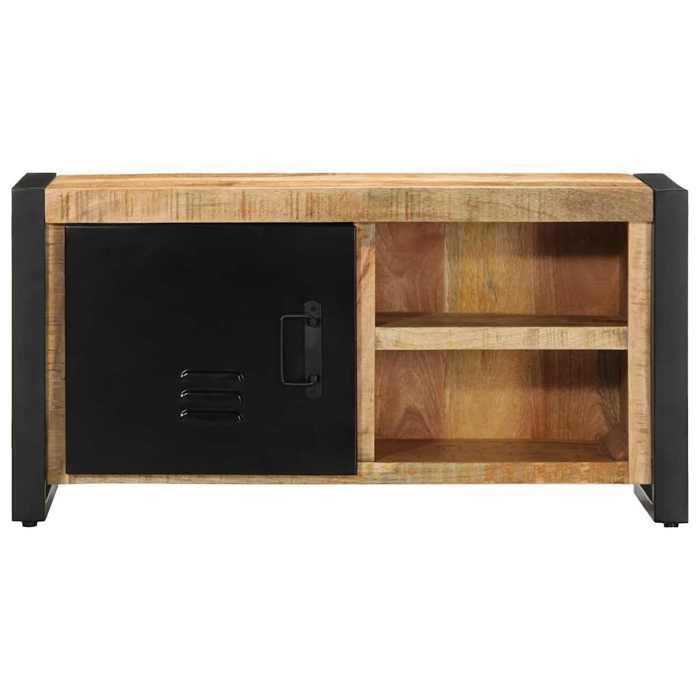 VidaXL TV Cabinet 80x30x40 Cm Solid Raw Mango Wood, TV Bench, Hi-fi Cabinet, Entertainment Center, TV Sideboard, Furniture 4013587