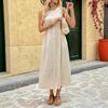 2026 Summer Sleeveless Round Neck Solid Color Elegant Women's Dress