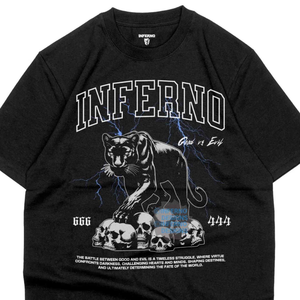 Inferno Good vs Evil Gym Shirt, Pump Cover tshirt, Fitness Workout T-shirt 4XL