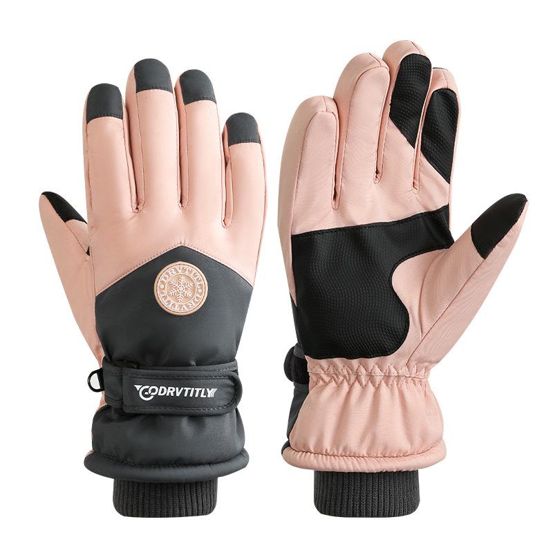 Simple Winter Ski Gloves Outdoor Sports Cycling Men and Women Same Style Warm Waterproof Windproof Touch Screen