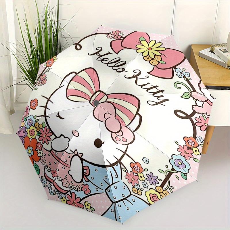 

Hello Kitty, Bow Automatic opening and closing folding umbrella with 8-rib frame and compact travel design, perfect for all occasions | Styl