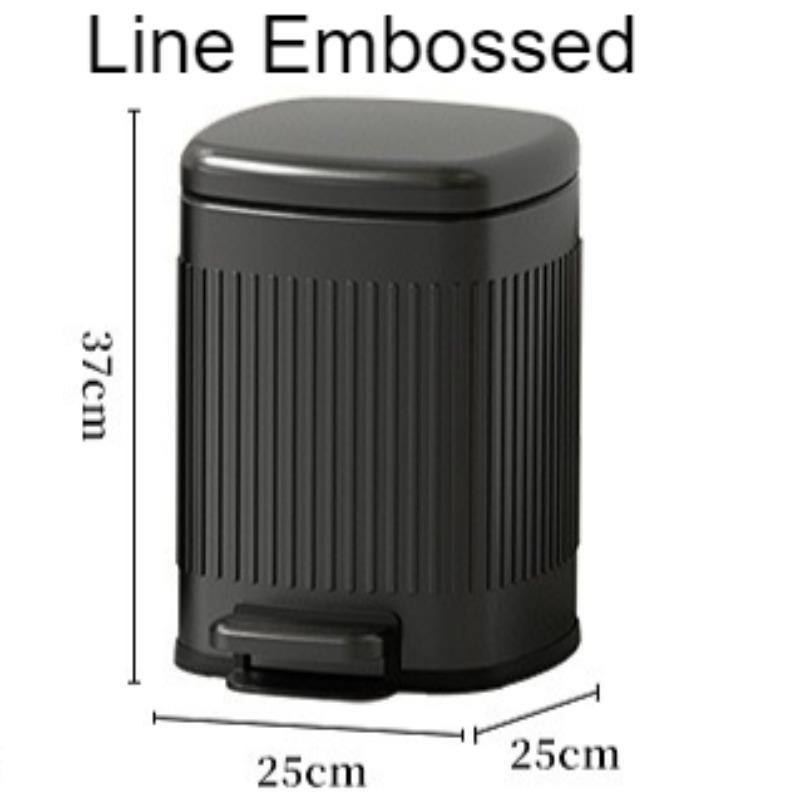 Pedal Trash Cans Stainless Steel Trash Bin Large Capacity Kitchen Litter Bins Luxury Rectangular Bathroom Dustbins with Lid