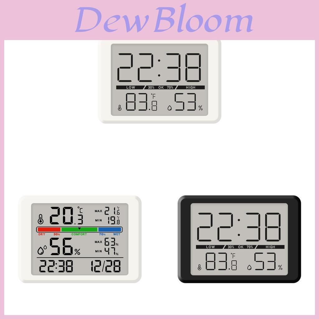 Modern Lcd Digital Alarm Clock With Temperature And Humidity For Bedroom Decor