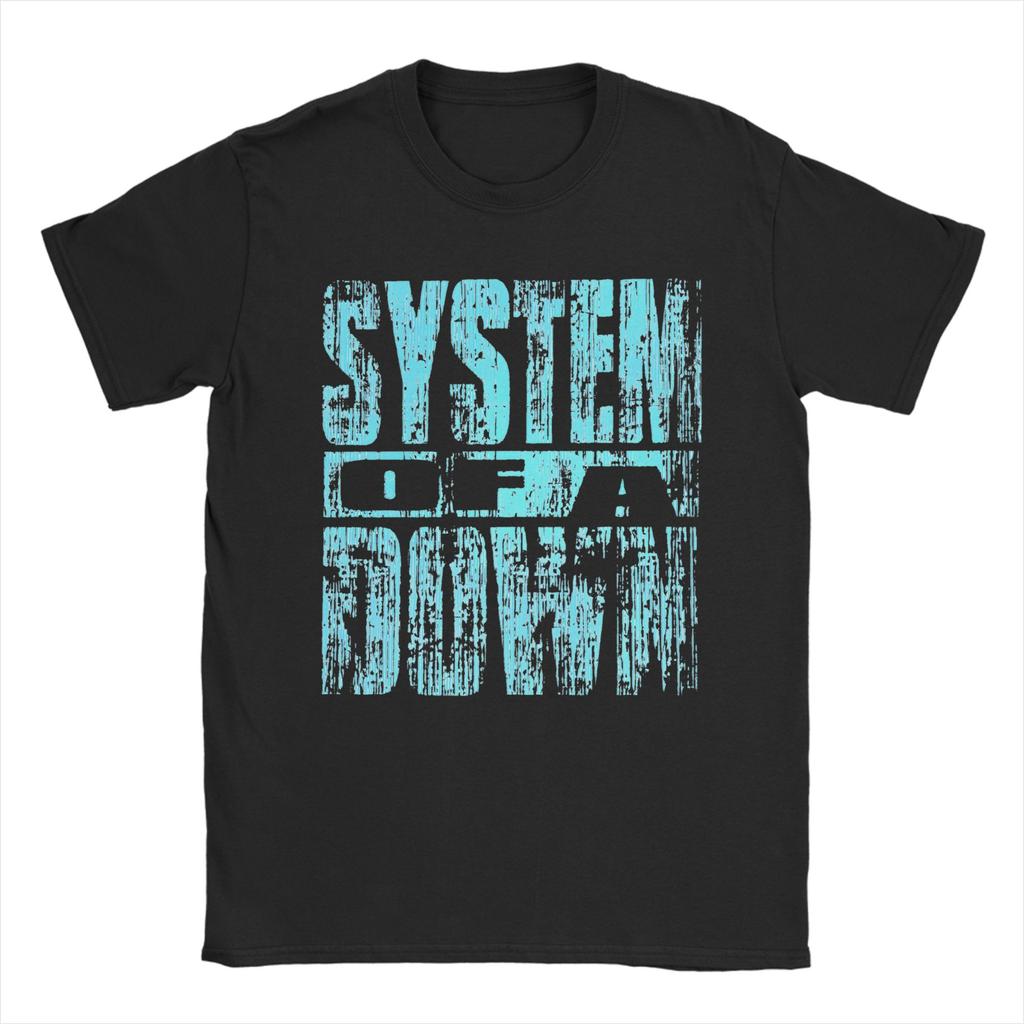 Novelty Punk Rock Band System Of A Down Tshirt Unisex Round Neck Short Sleeve Clothing  Cotton Summer Top Tee