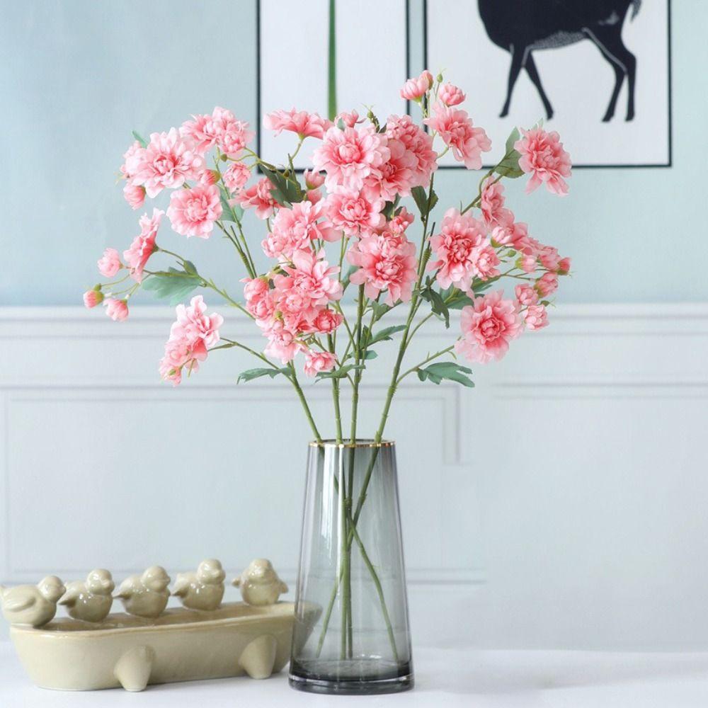 Boho Style Artificial Peony Bouquet Silk Fake Flower Realistic Peony Branch  Wedding Bouquets