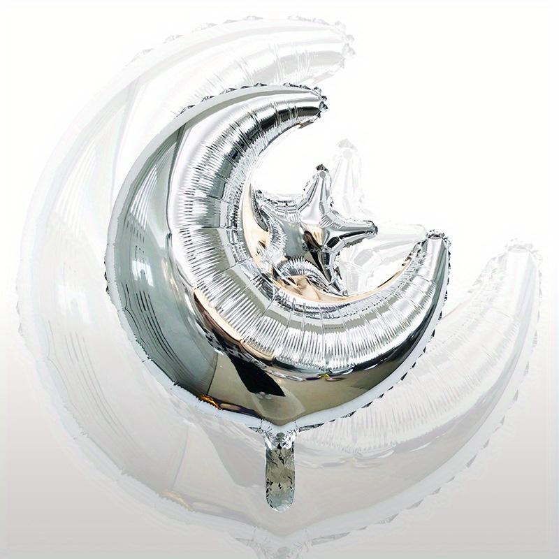 10/5pcs 22 inch Star Moon Integrated Aluminum Film Party Balloon, Decorated with Connected Star Moon Balloons, For decorating