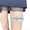 European Lace Garter with Inlaid Crystal Rhinestones for Brides