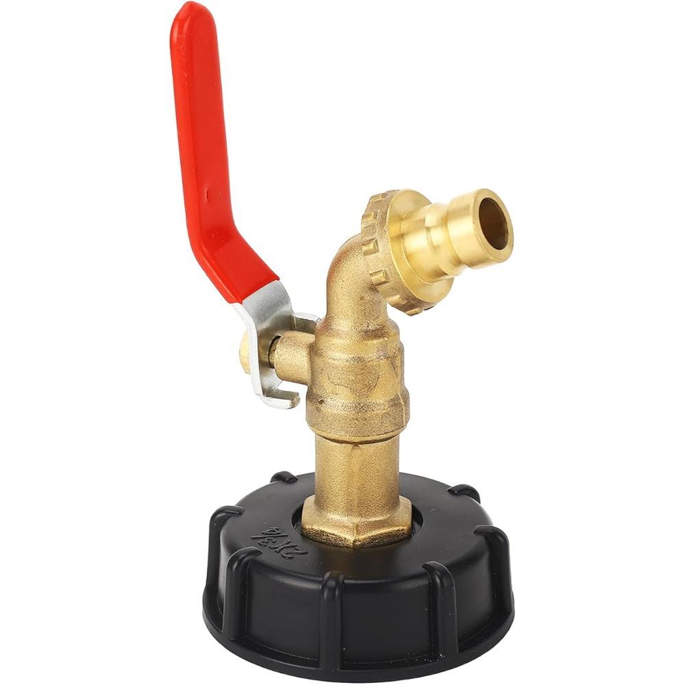 IBC Tank Brass Tap Adapter S60X6 Thread 10mm Garden Hose Connect Faucet Tank 1000 Liter IBC Tank Valve Fitting