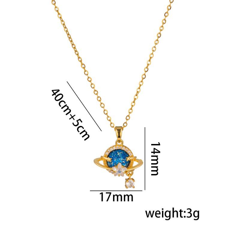 Specially for titanium steel planet starry sky non-fading necklace women's fashion personality versatile high-end sense collarbone chain jewelry