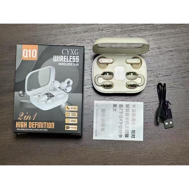 

New Q10 binaural wireless bluetooth headset OWS clip ear hanging ear sports noise reduction headset long battery life