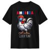 Streetwear TShirt Summer America Cluck Yeah Chicken Funny Fourth of July Chicken Hip Hop TShirts Cotton Tee Shirt Y2K Tops