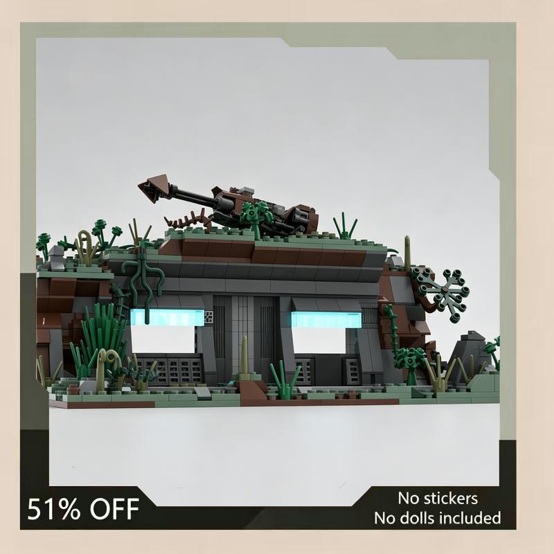 1049PCS Forest Outpost MOC Building Blocks Sci-Fi Architecture DIY Assembly Creative Toy Collection Display Educational Gift