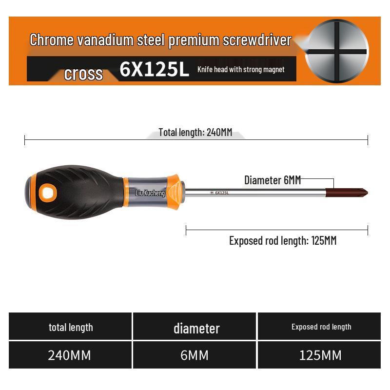 Industrial Grade Magnetic Screwdriver Set: Phillips, Slotted, Small Torx, Super Hard