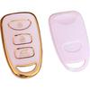 for Hyundai Key Fob Cover Smart Key with Keychain Fits for Hyundai Elantra Sonata Kia Forte Optima Spectra Key Case (4-Button-Pink)