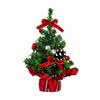 20CM Bottom Covered Desktop Christmas Tree Red And Black Checkered Scottish Indoor Christmas Bow Decoration