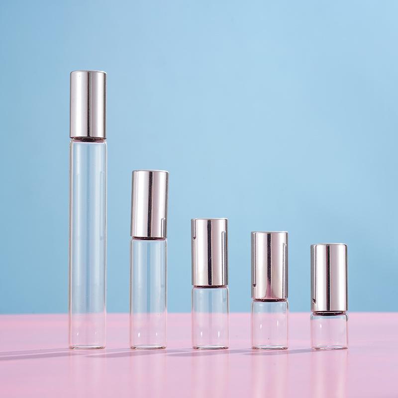 Transparent Glass Roller Bottles for Perfume and Essential Oils - 1ml, 2ml, 3ml, 5ml, 10ml