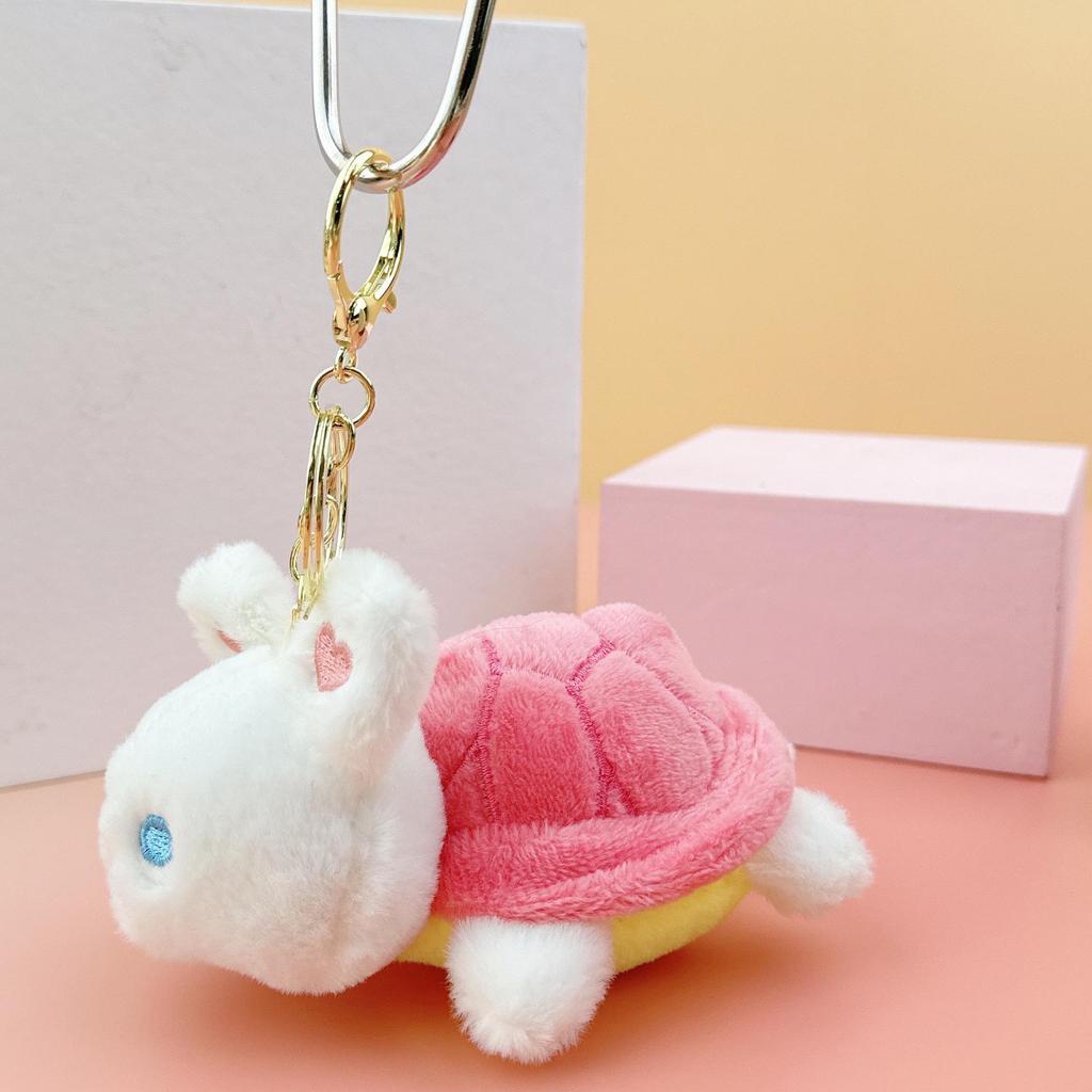 Niedliche Cartoon Schildkröte Hase Plüsch Schlüsselanhänger Anhänger Puppe