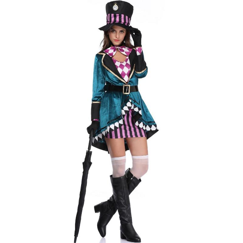 S-XL Dark Purple Adult Halloween Cosplay Magician Costume Cosplay Stage Costume Show