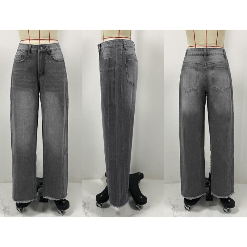 Dámské džíny Volné Ležérní Rovné Nohavice Široké Nohavice Drag Floor Pant