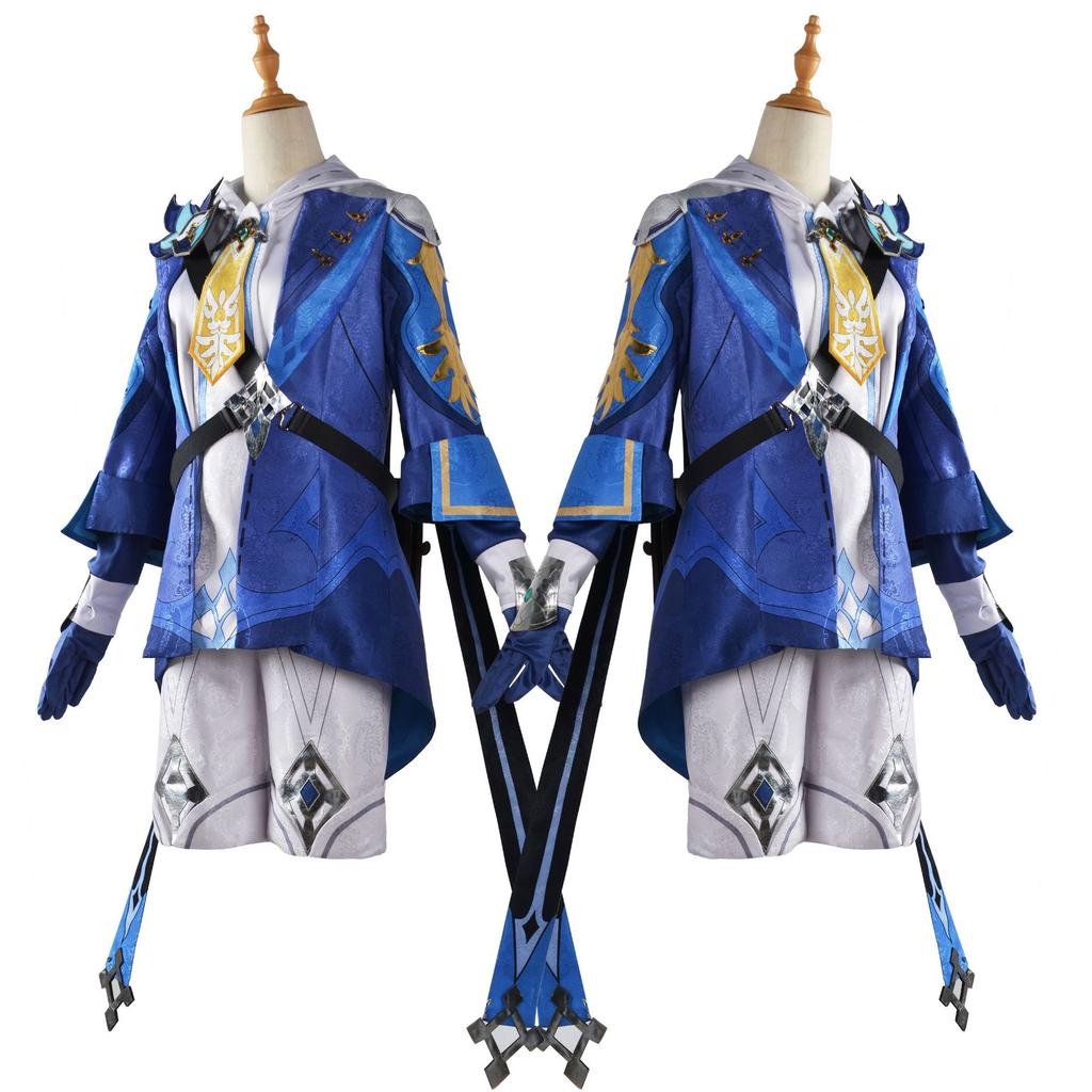   Mika Game Cosplay Costumes Mika Schmidt Cosplay Uniforms Clothes Suits Blue Outfits Coats Jackets Halloween Party