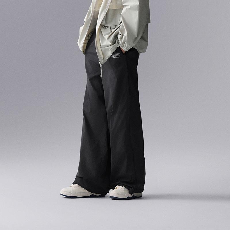 Li Ning CF Suo Solid Color Elastic Waist Flared Knitted Sports Pants Women Pants Black AYKU632-4